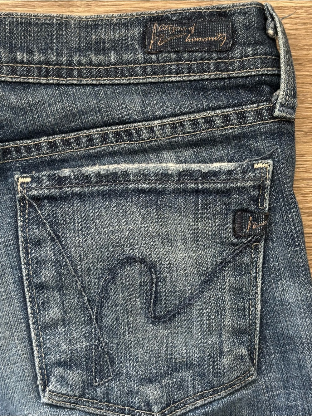 Citizens Of Humanity Ingrid 002 Stretch Low Waist Flair/Flare Jeans Y2K Size 25 - Picture 6 of 14